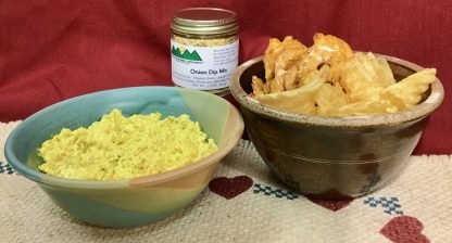 Onion Dip with Chips & Pretzels