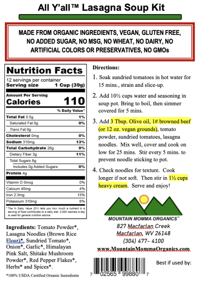 All Y'all Lasagna Soup Kit